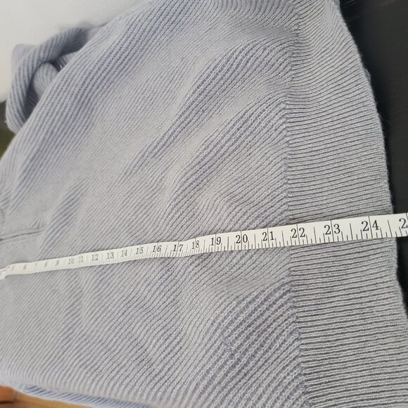 Loro Piana Men's 1/4 Quarter Zip Sweater Blue 100% Cashmere Size 52 - Picture 4 of 11